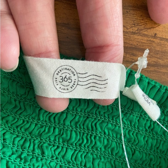 Destination 365 Regular Crinkle Chiffon Crochet Maxi Dress Emerald Green 1X NWT - Picture 7 of 16